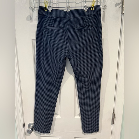 Loft Marisa Blue & Black Checked Pants Size 4 - Picture 5 of 5